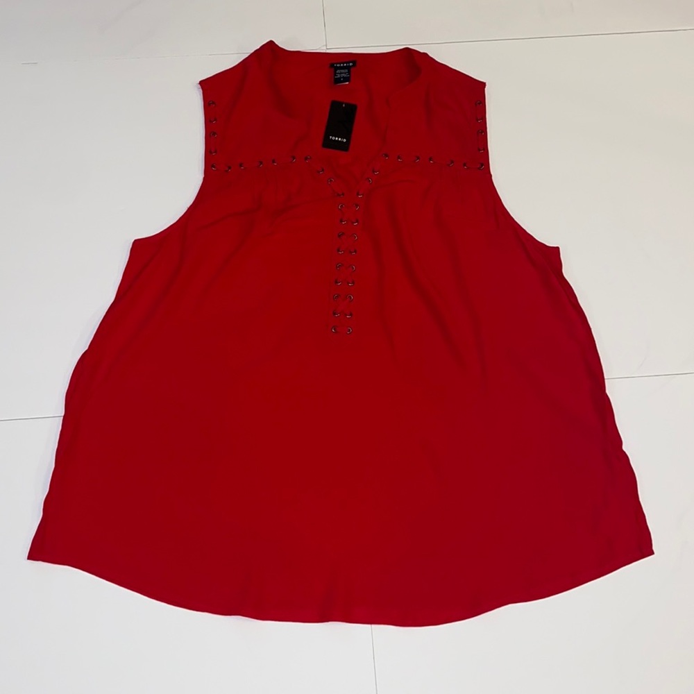 TORRID RED GROMMET TANK